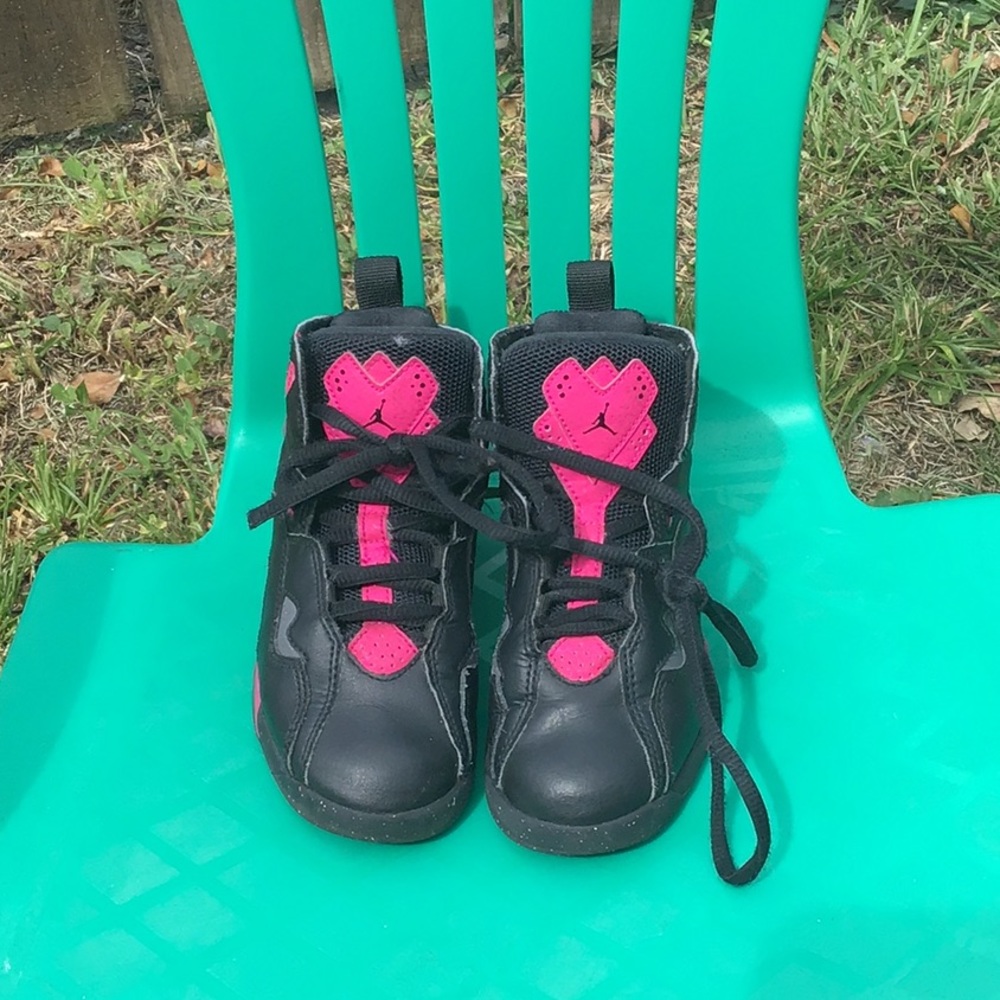 Jordan girls flight hightop sneakers.